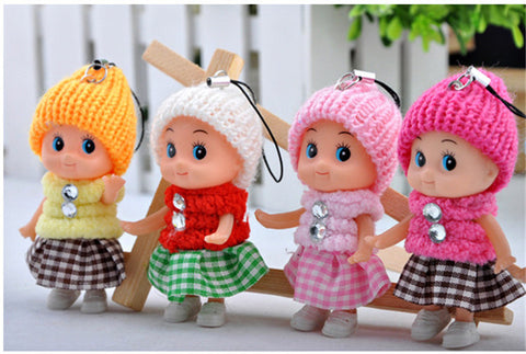 5PCS NEW Kids Toys Soft Interactive Baby Dolls Toy Mini Doll For girls and boys  Free Shipping