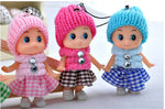 5PCS NEW Kids Toys Soft Interactive Baby Dolls Toy Mini Doll For girls and boys  Free Shipping