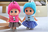 5PCS NEW Kids Toys Soft Interactive Baby Dolls Toy Mini Doll For girls and boys  Free Shipping