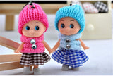 5PCS NEW Kids Toys Soft Interactive Baby Dolls Toy Mini Doll For girls and boys  Free Shipping