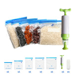 Manual Vacuum Sealer 5pcs/set Vacuum Bag Hand Pump Handheld Food Vacuum Sealer Sous Vide with 5 Sizes Vacuum Ziplock Bags