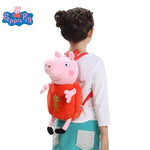 44cm Genuine peppa pig Bigger size George Peppa Backpack kids plush bag for Kindergarten 1pcs free shipping