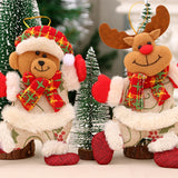 1PC 2018 Merry christmas ornaments christmas Gift Santa Claus Snowman Tree Toy Doll Hang Decorations for home Enfeites De Natal