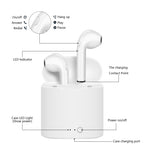 i7 New Mini Wireless Bluetooth Earphone With Charging Box Stereo True Earbud Headset Earpiece for iphone Android air pods