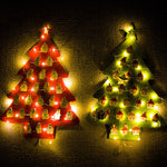 Hanging Felt Christmas Tree Calendar Countdown to Christmas Advent Calendar for Kids Christmas Decorations(Red)