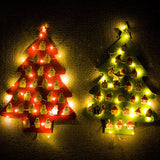 Hanging Felt Christmas Tree Calendar Countdown to Christmas Advent Calendar for Kids Christmas Decorations(Red)